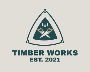 Forest Saw Logger logo design