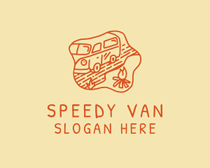 Van - Trailer Van Camp logo design