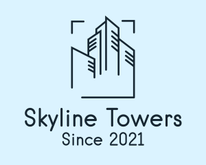 Skyline Building Outline  logo design