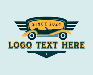 Vintage Car Garage Logo