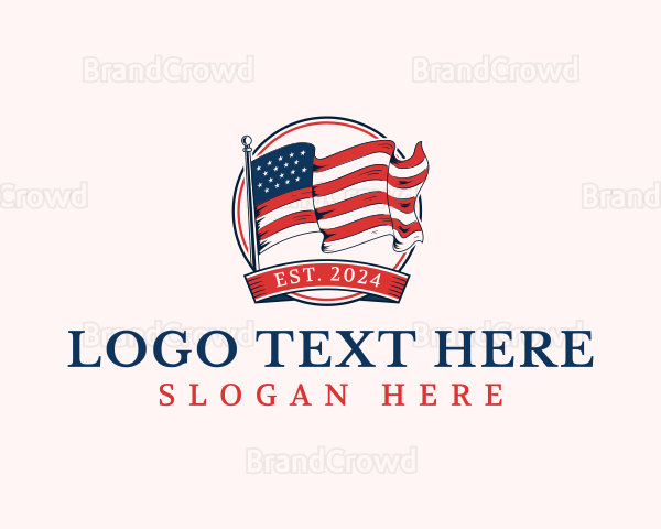 USA Veteran Flag Logo