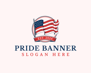 USA Veteran Flag logo design