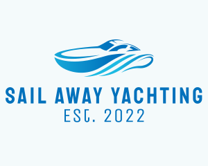 Blue Boat Transportation  logo design