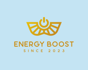 Power - Winged Power Symbol logo design