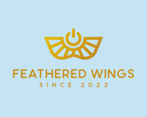 Winged Power Symbol logo design