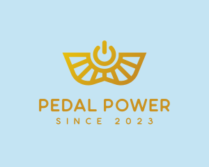 Winged Power Symbol logo design