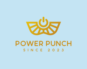 Winged Power Symbol logo design