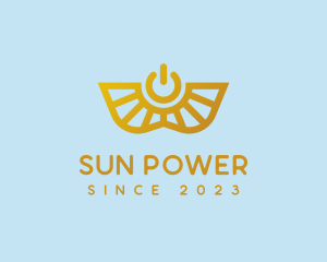 Winged Power Symbol logo design