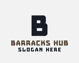 Barracks - Masculine Gym Business logo design