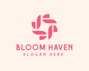 Geometric Beauty Flower logo design