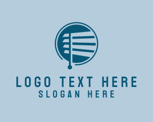 Venetian Blinds - Window Venetian Blinds Decor logo design