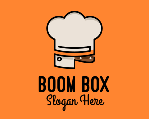 Chef Hat Chopping Knife logo design