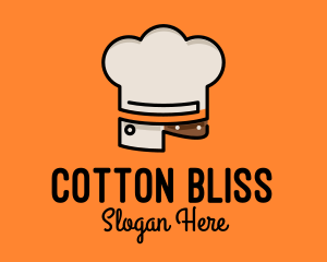 Chef Hat Chopping Knife logo design