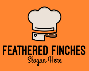 Chef Hat Chopping Knife logo design