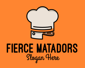 Chef Hat Chopping Knife logo design