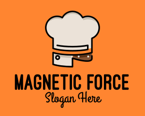 Chef Hat Chopping Knife logo design