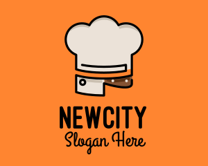 Chef Hat Chopping Knife logo design