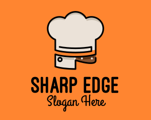 Chef Hat Chopping Knife logo design