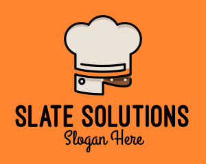 Chef Hat Chopping Knife logo design