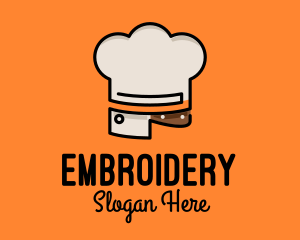 Chef Hat Chopping Knife logo design