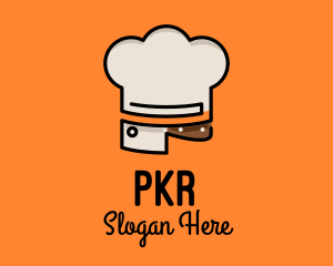 Chef Hat Chopping Knife logo design