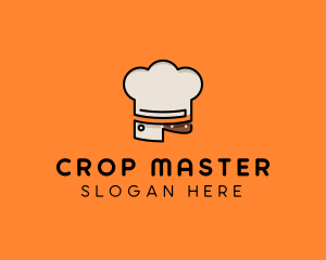 Chef Hat Chopping Knife logo design