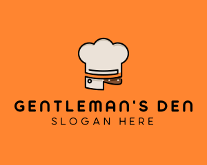 Chef Hat Chopping Knife logo design