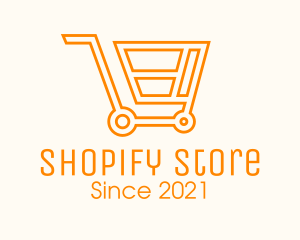 Market Grocery Cart  logo design