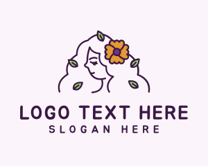 Head - Flower Hair Salon logo design