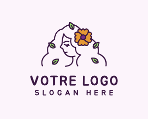 Flower Hair Salon Logo