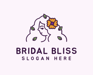 Bride - Flower Hair Salon logo design