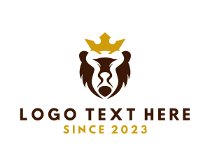 Feline - Royal Crown Bear logo design