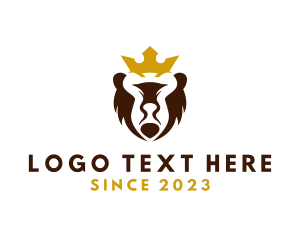 King - Royal Crown Bear logo design