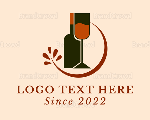 Winery Vineyard Bottle Logo