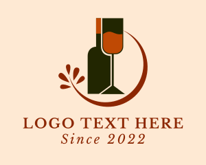 Red Wine - Winery Vineyard Bottle logo design
