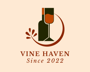 Winery Vineyard Bottle  logo design