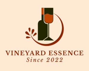 Winery Vineyard Bottle  logo design