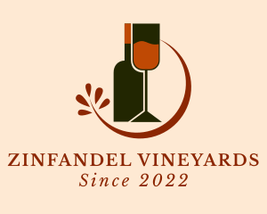 Winery Vineyard Bottle  logo design