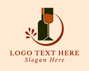 Winery Vineyard Bottle  Logo