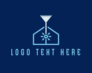 Clean - Clean Home Broom logo design