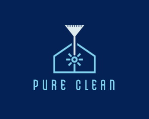 Clean Home Broom logo design