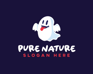 Phantom - Tongue Ghost Halloween logo design