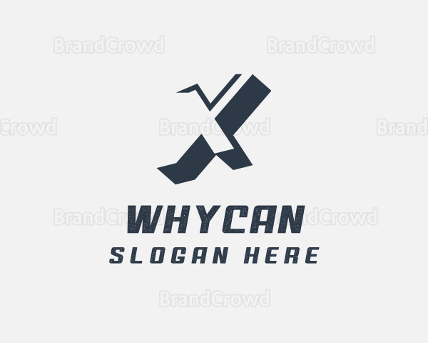 Modern Slant Letter X Logo