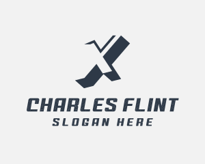 Modern Slant Letter X Logo