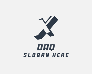 Advertising - Modern Slant Letter X logo design