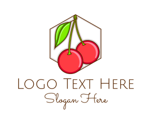 Food Store - Fresh Cherry Fruit logo design