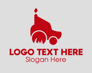 Gasoline - Red Gas Fire Truck logo design