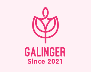 Pink Tulip Candle logo design