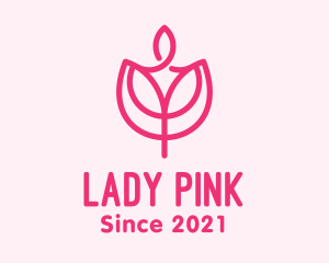 Pink Tulip Candle logo design