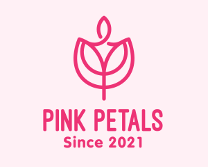 Pink Tulip Candle logo design